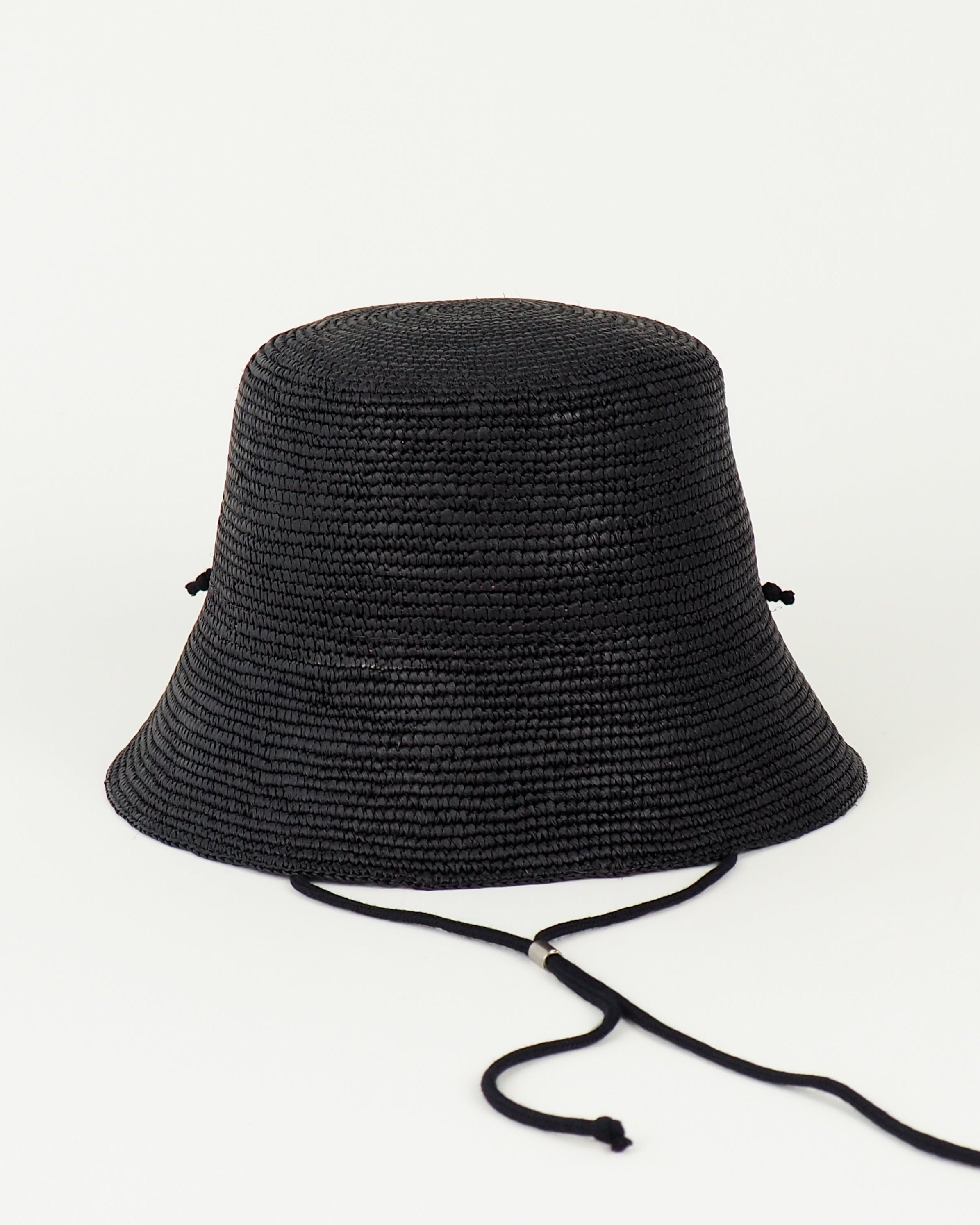 Aries Hat in Black Toquilla Straw - CLYDE