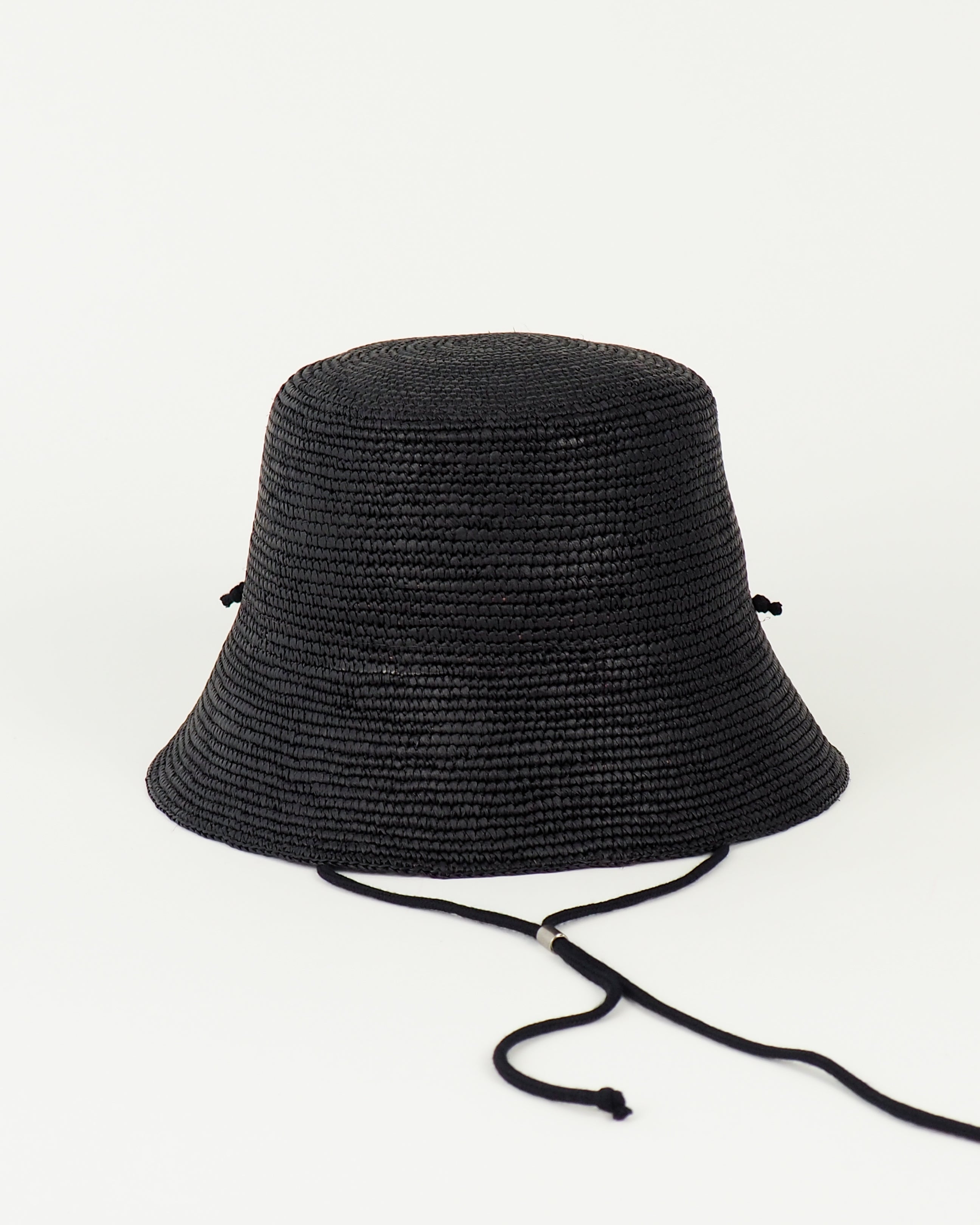 Aries Hat in Black Toquilla Straw - CLYDE