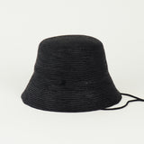 Aries Hat in Black Toquilla Straw - CLYDE
