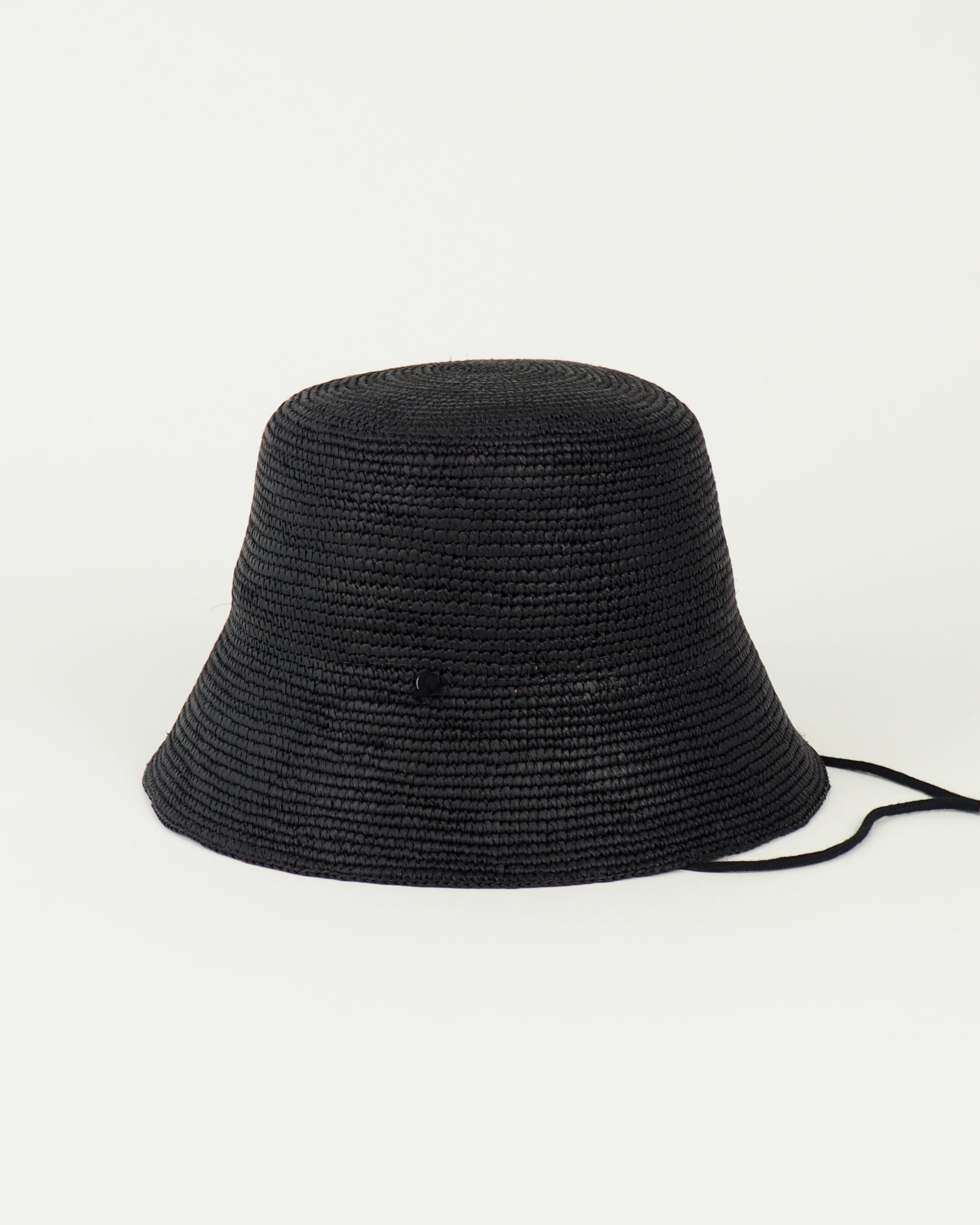Aries Hat in Black Toquilla Straw - CLYDE