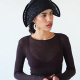 Bicorn Hat in Black - CLYDE