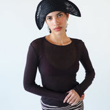 Bicorn Hat in Black - CLYDE