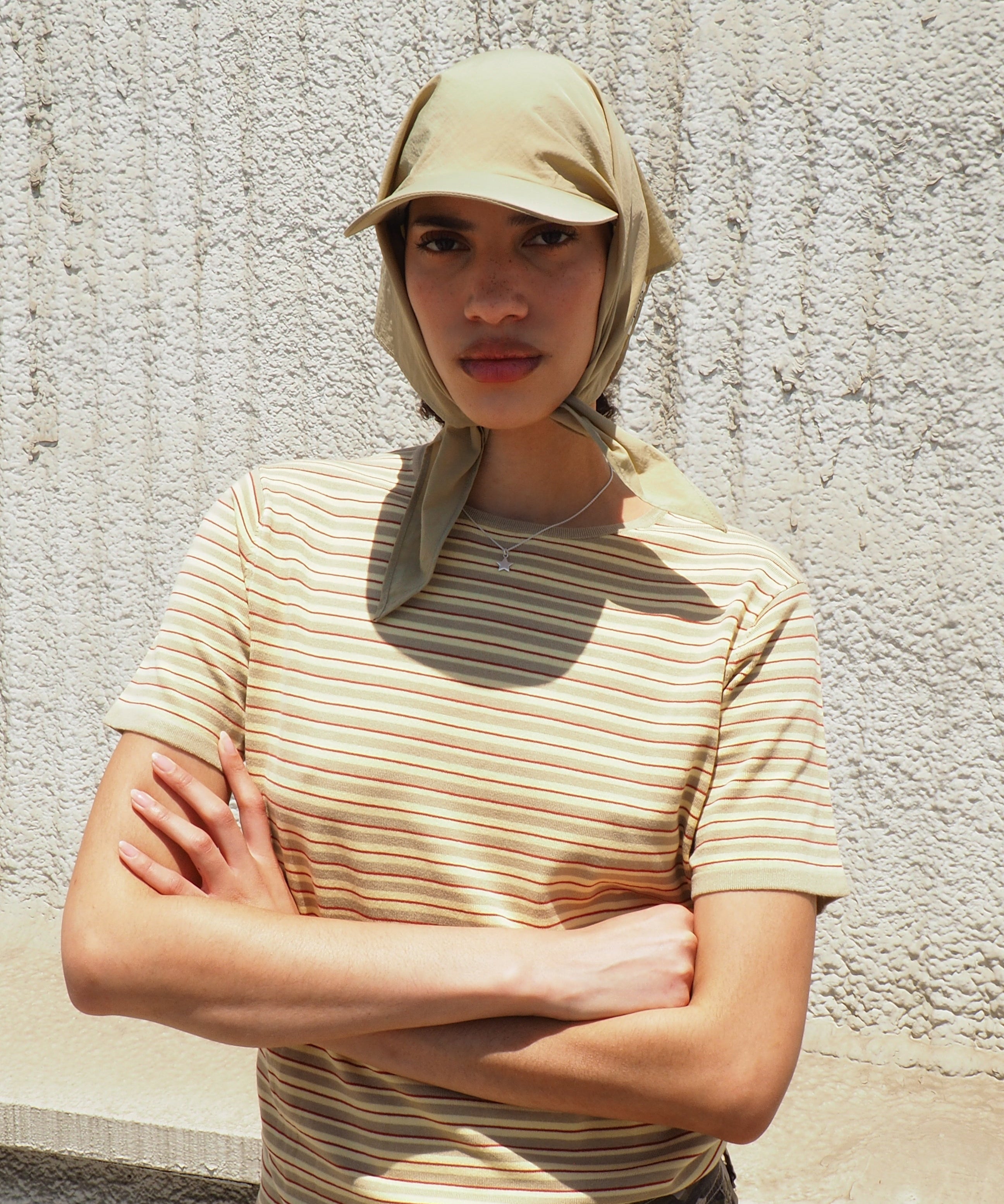 Brim Scarf in Beige Nylon - CLYDE