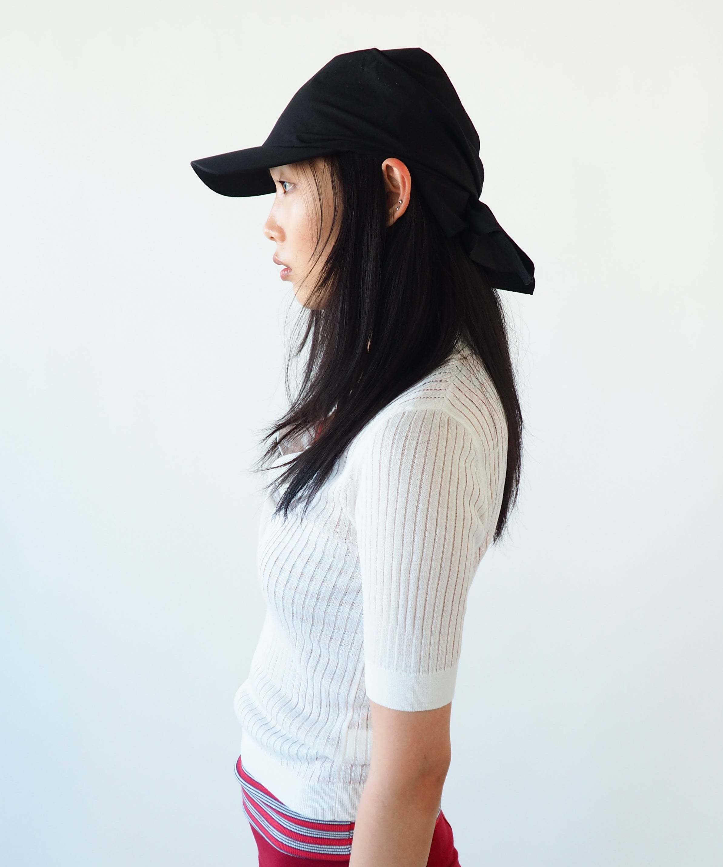 Brim Scarf in Black Nylon - CLYDE
