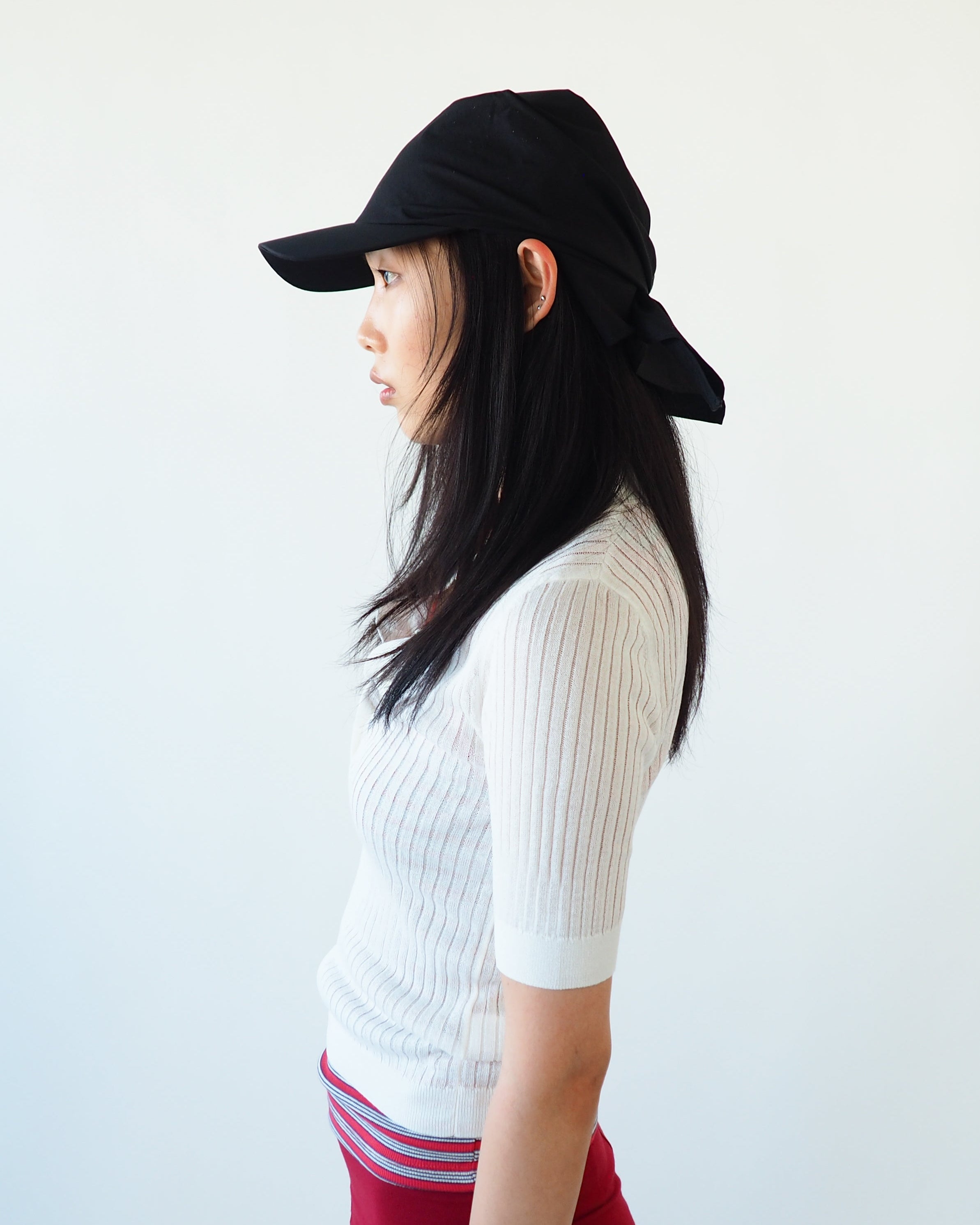 Brim Scarf in Black Nylon - CLYDE