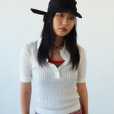 Brim Scarf in Black Nylon