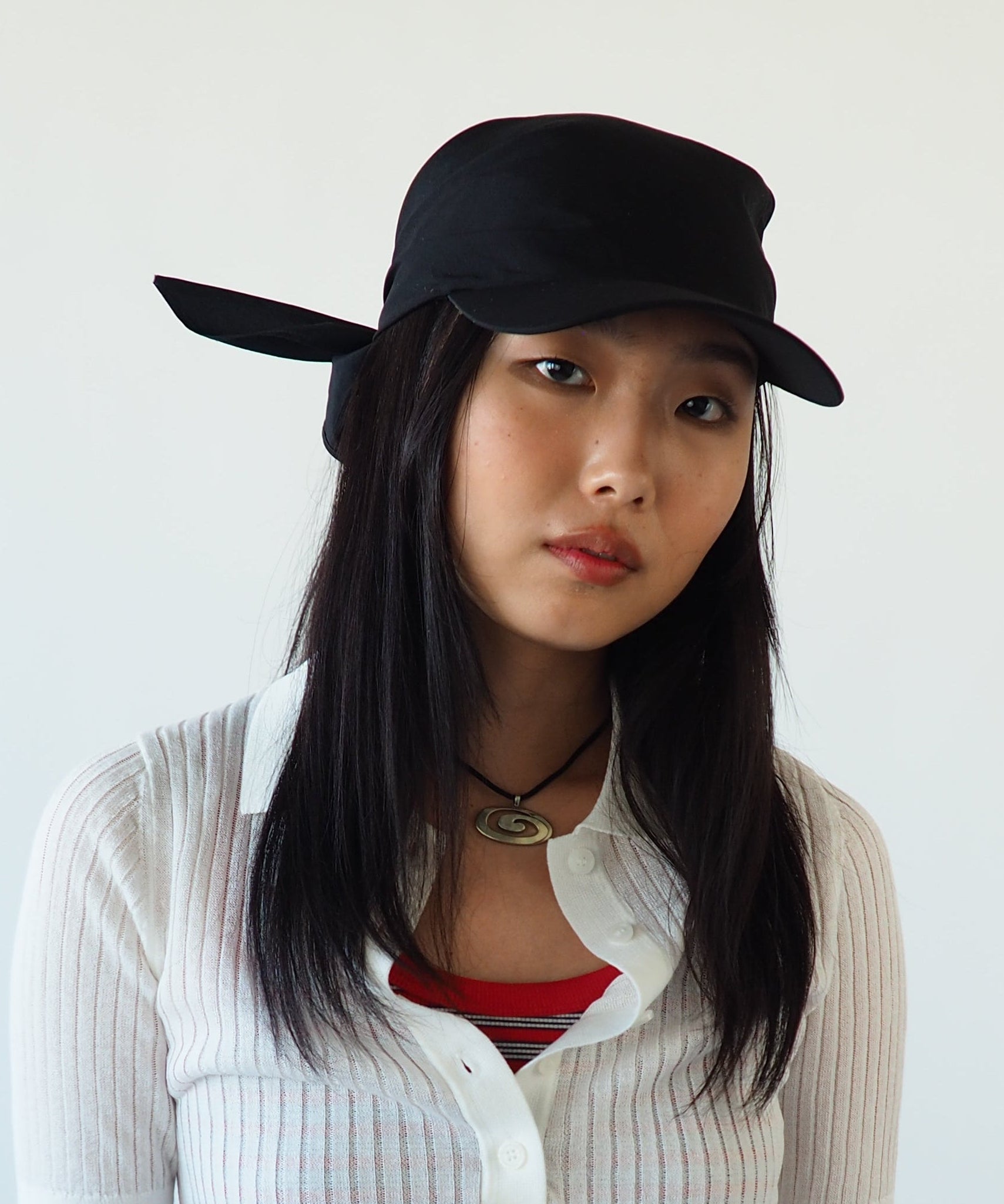 Brim Scarf in Black Nylon - CLYDE