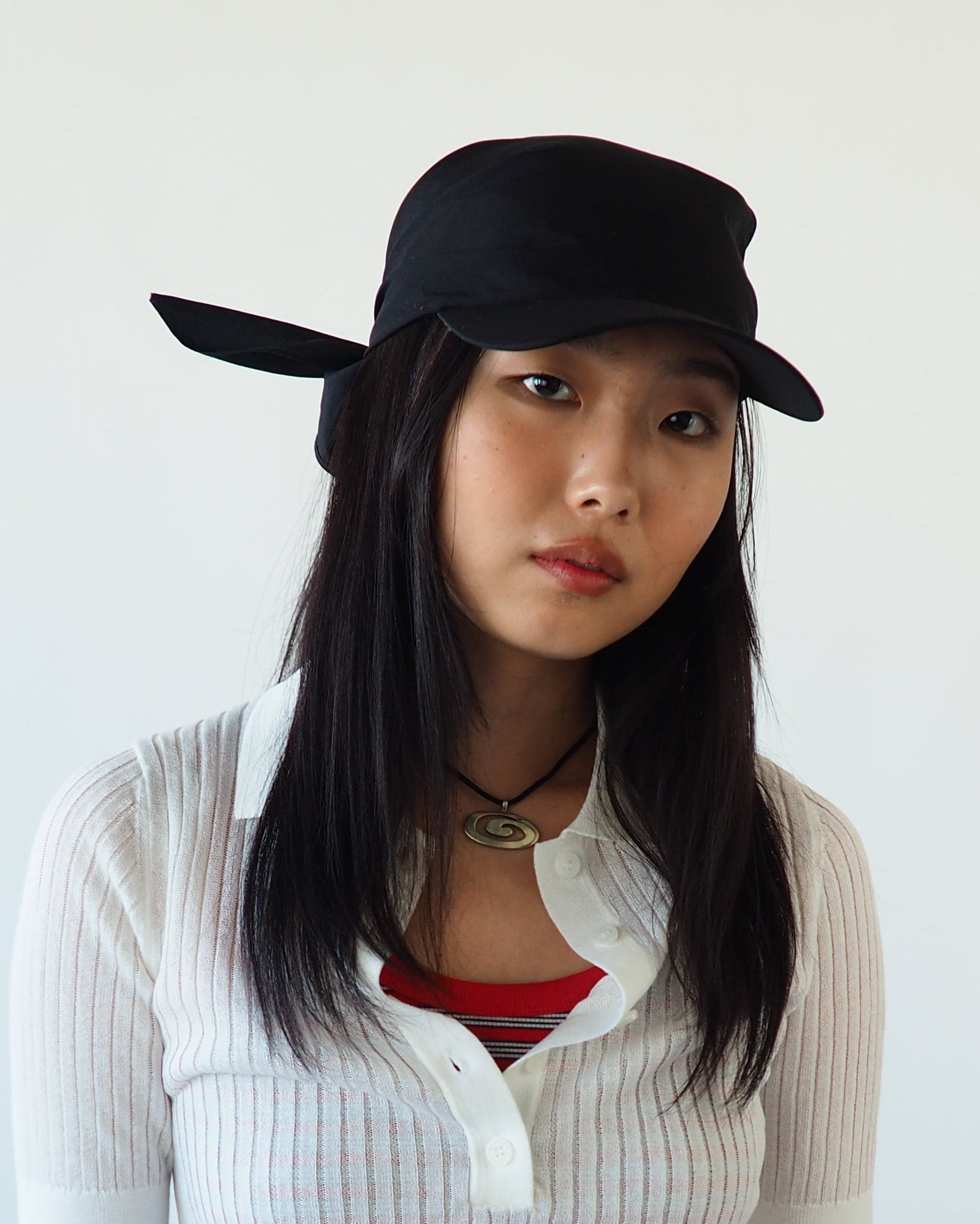 Brim Scarf in Black Nylon - CLYDE