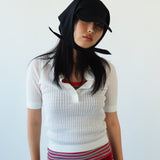 Brim Scarf in Black Nylon