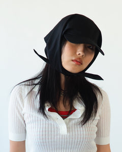 Brim Scarf in Black Nylon - CLYDE
