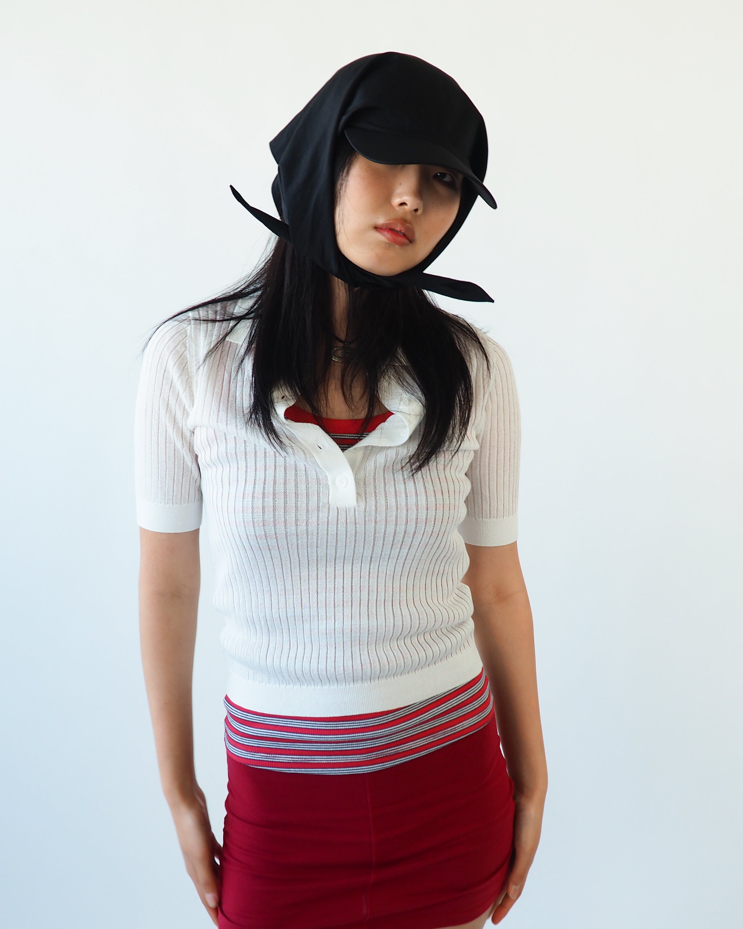 Brim Scarf in Black Nylon - CLYDE