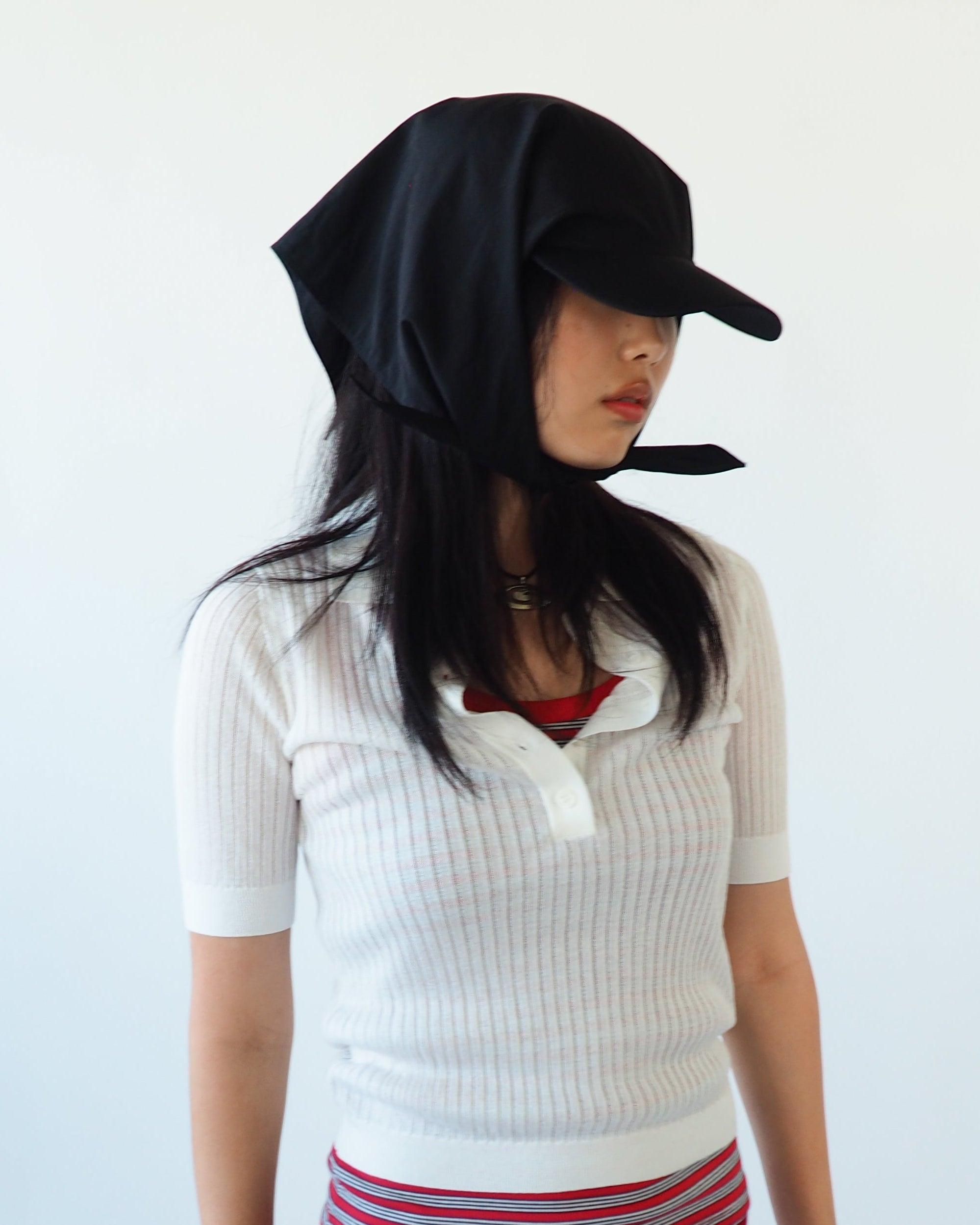 Brim Scarf in Black Nylon - CLYDE