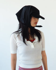 Brim Scarf in Black Nylon - CLYDE