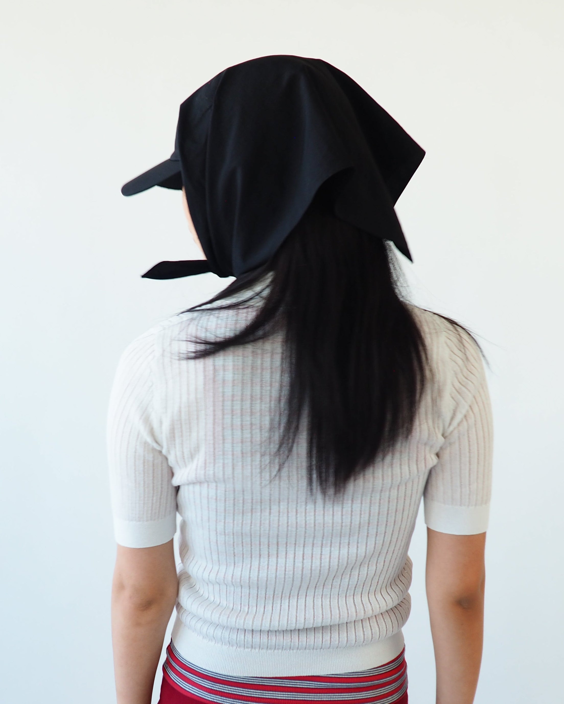 Brim Scarf in Black Nylon - CLYDE