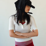 Brim Scarf in Black Nylon