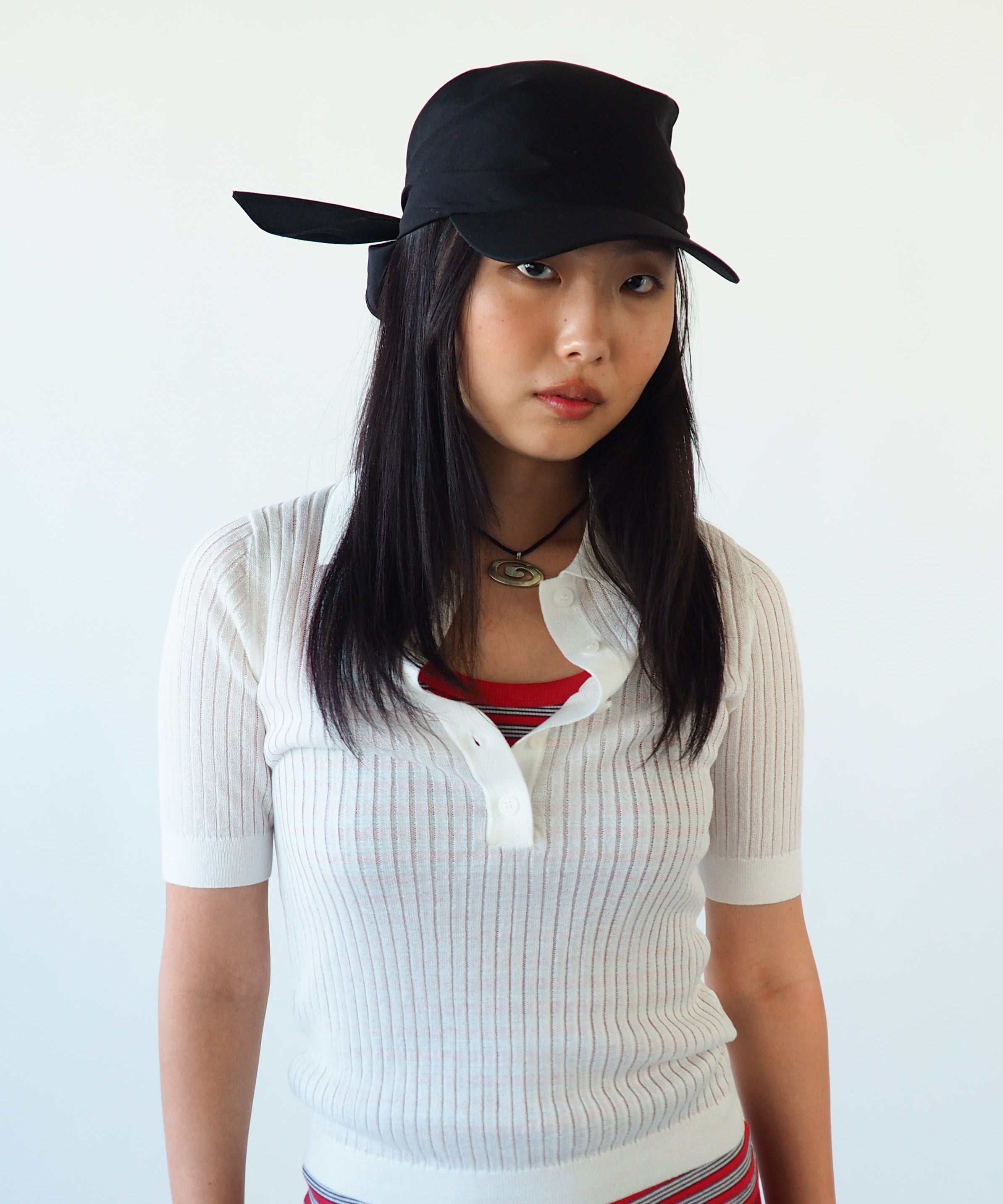 Brim Scarf in Black Nylon - CLYDE