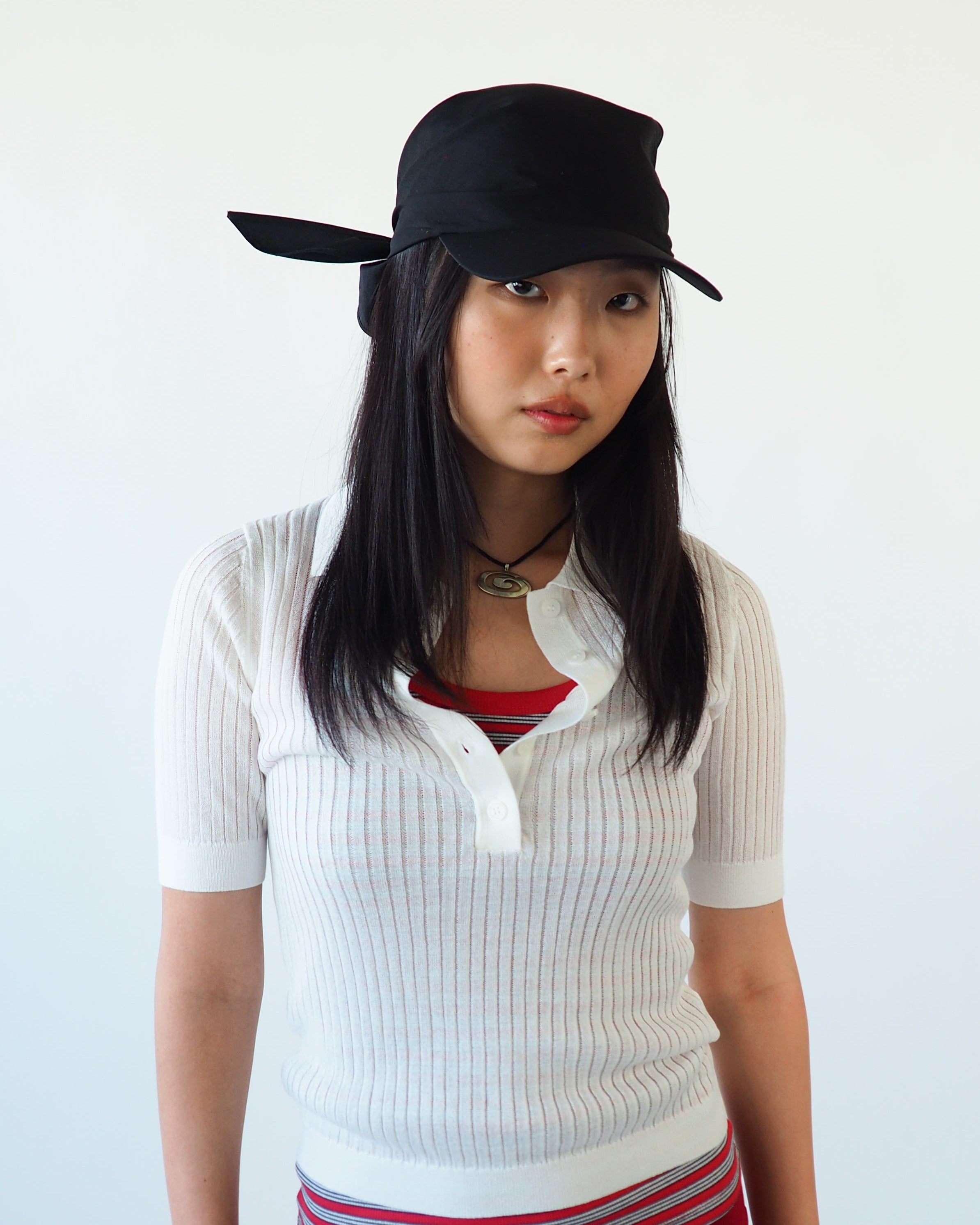 Brim Scarf in Black Nylon - CLYDE