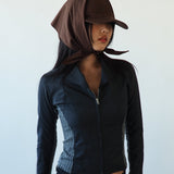 Brim Scarf in Brown - CLYDE