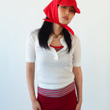 Brim Scarf in Red Nylon - CLYDE