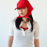 Brim Scarf in Red Nylon - CLYDE