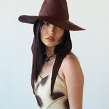 Caro Hat w. Neck Shade in Earth Brown Toquilla Straw - CLYDE