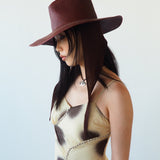 Caro Hat w. Neck Shade in Earth Brown Toquilla Straw - CLYDE