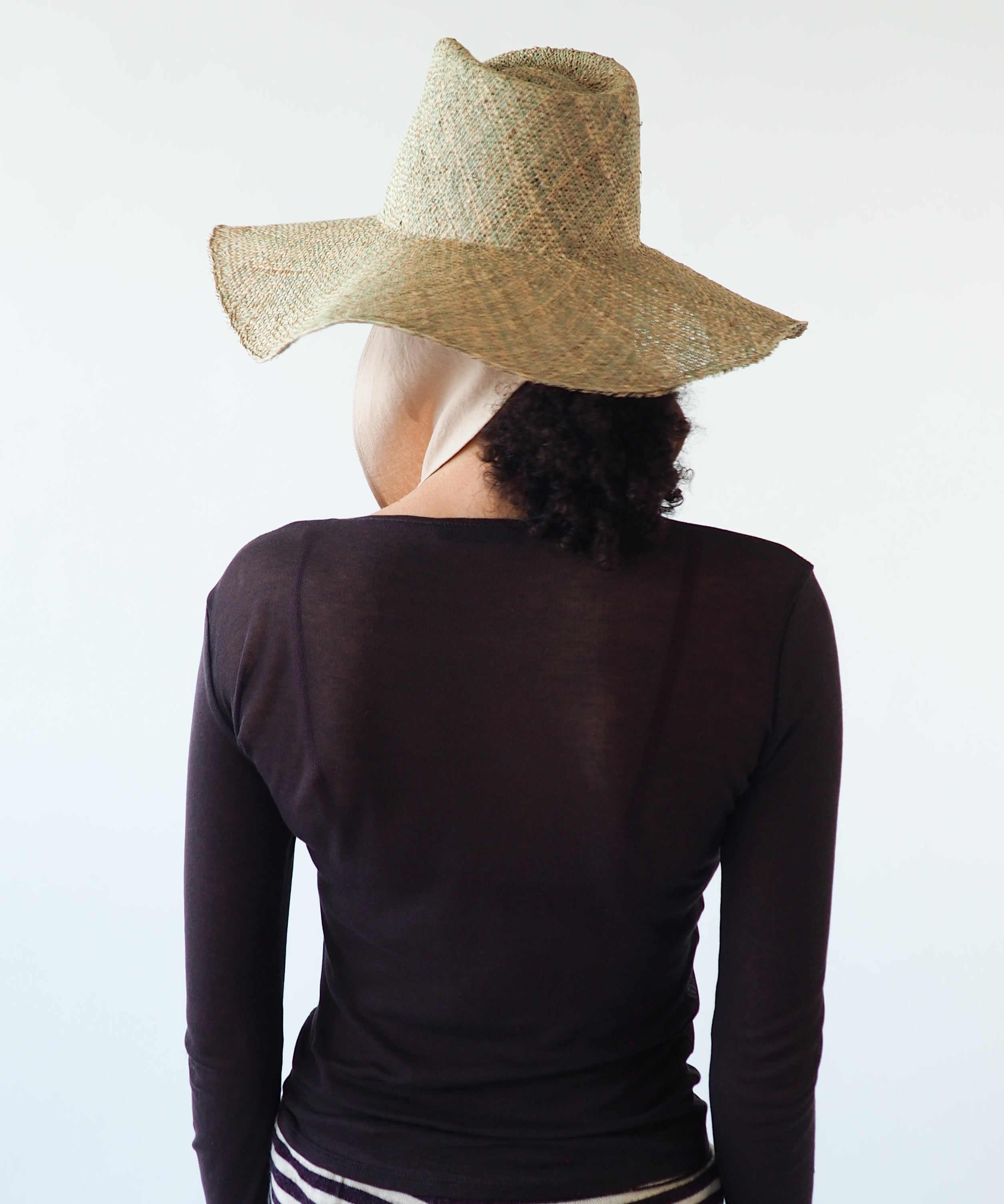 Caro Hat w. Neck Shade in Seagrass - CLYDE