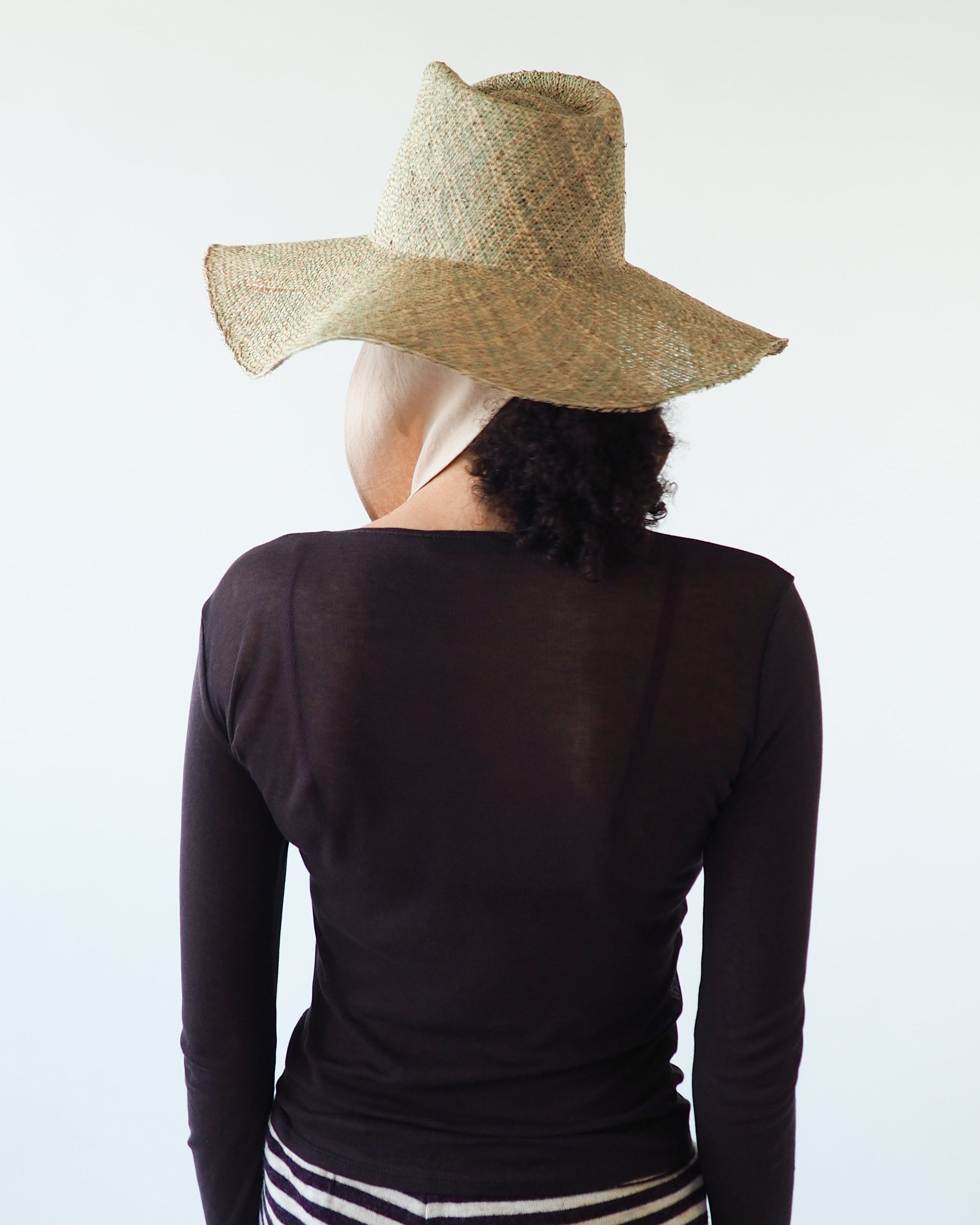 Caro Hat w. Neck Shade in Seagrass - CLYDE
