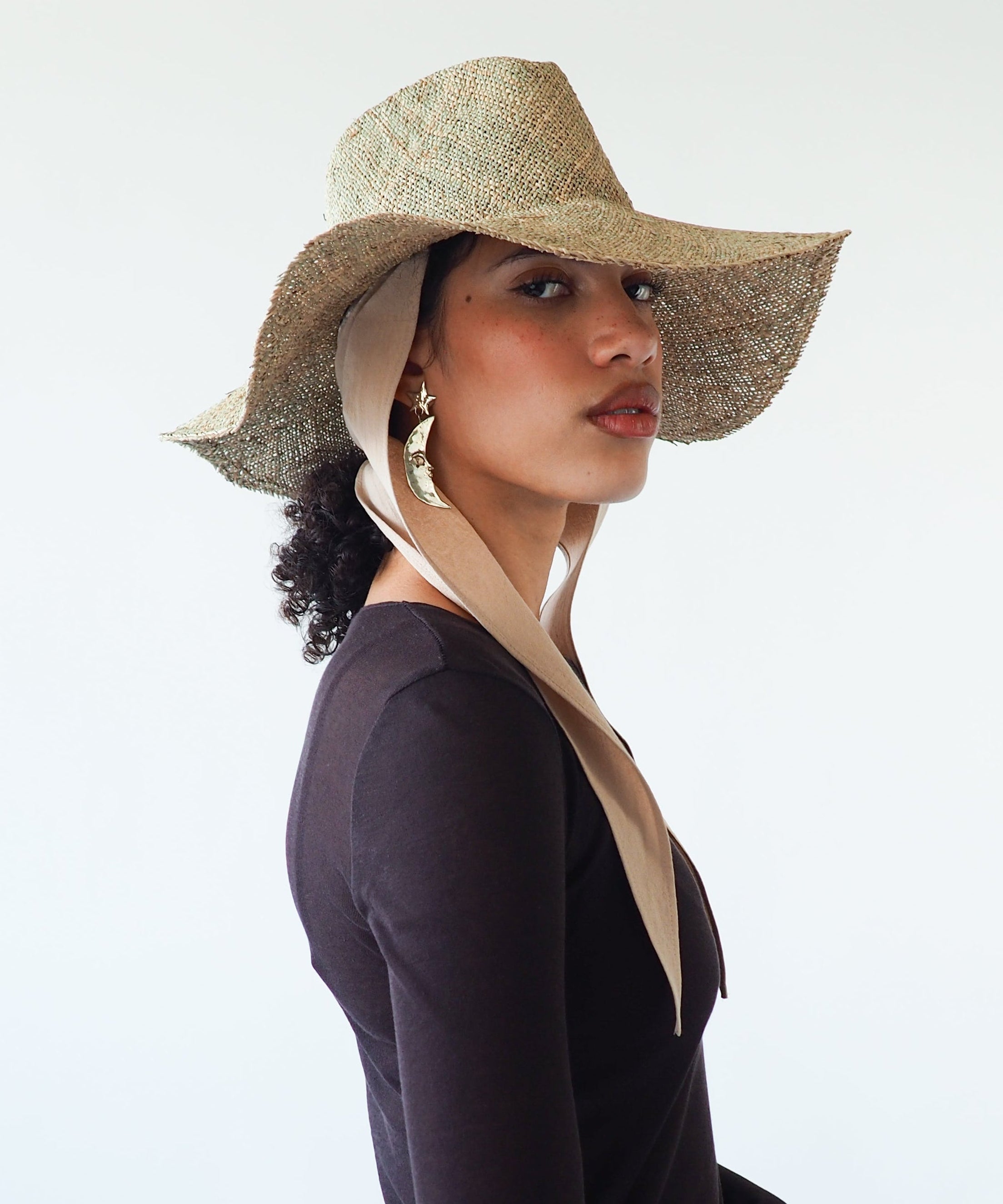 Caro Hat w. Neck Shade in Seagrass - CLYDE