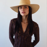 Caro Hat in Crochet Top Ochre