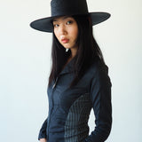 Cielo Hat in Black Toquilla Straw - CLYDE