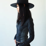 Cielo Hat in Black Toquilla Straw - CLYDE