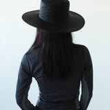 Cielo Hat in Black Toquilla Straw - CLYDE
