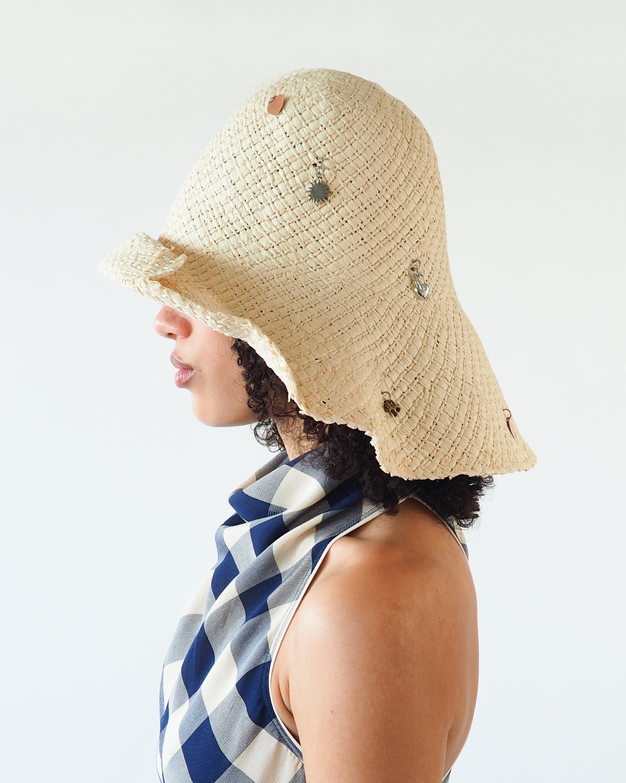 Charm Hat in Cream Toyo Straw - CLYDE