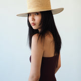 Cielo Hat in Tan Toquilla Straw - CLYDE