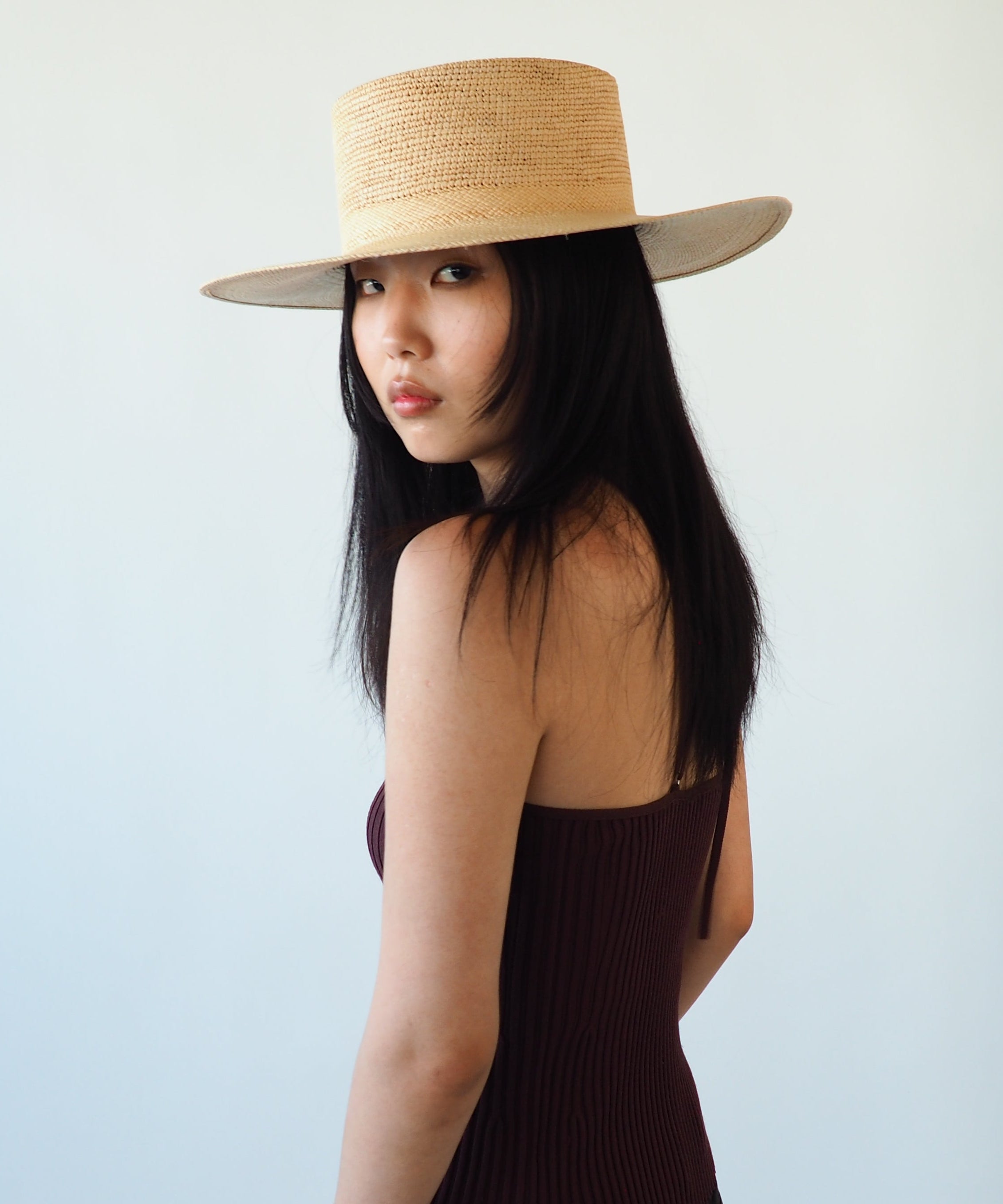 Cielo Hat in Tan Toquilla Straw - CLYDE