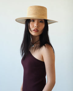 Cielo Hat in Tan Toquilla Straw - CLYDE