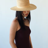 Cielo Hat in Tan Toquilla Straw - CLYDE