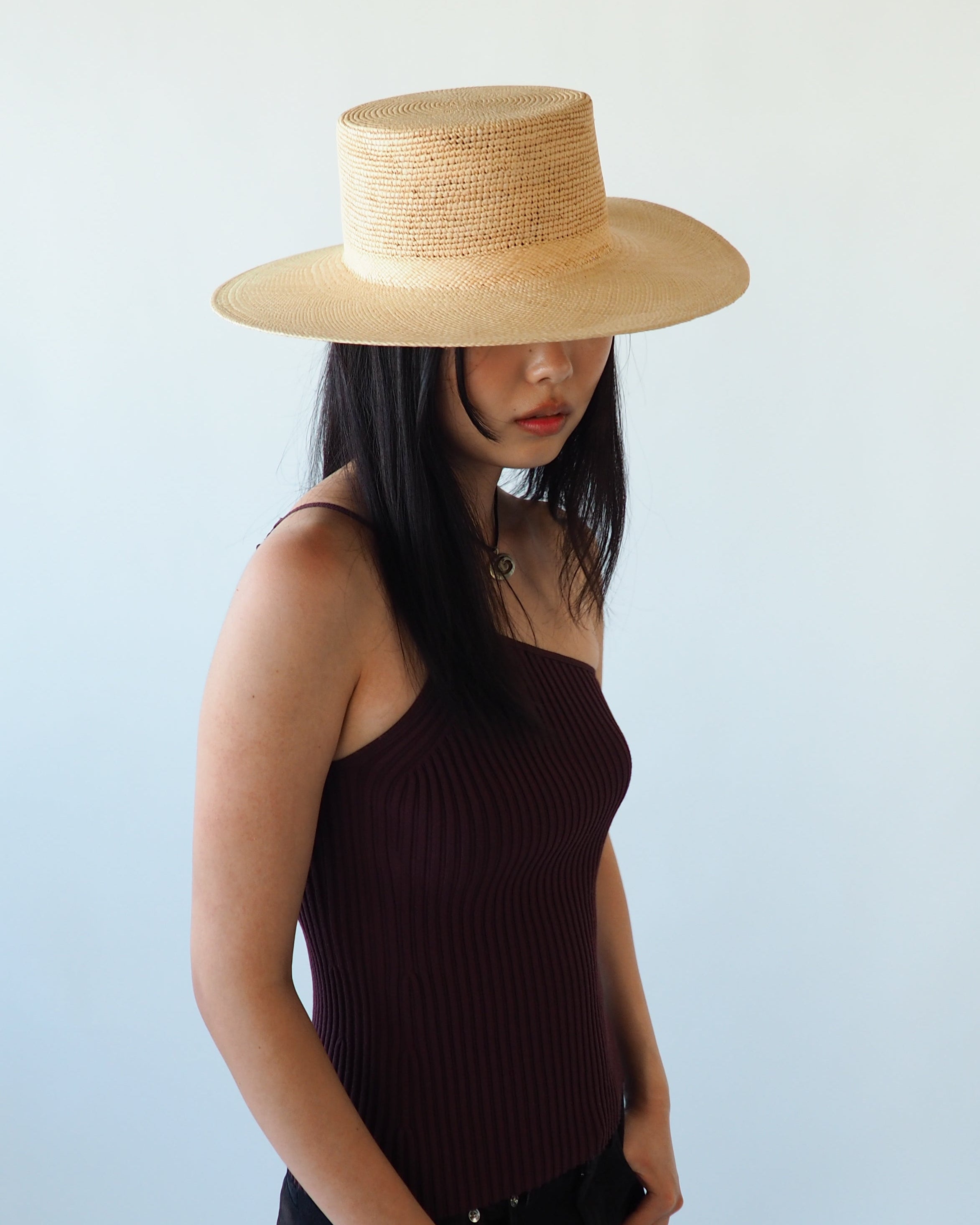 Cielo Hat in Tan Toquilla Straw - CLYDE