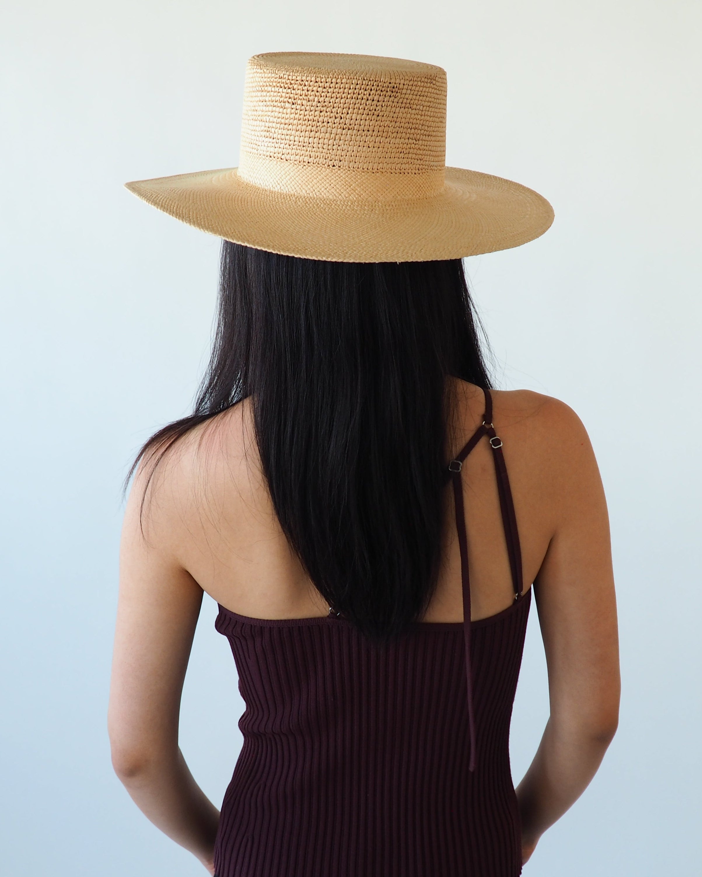 Cielo Hat in Tan Toquilla Straw - CLYDE