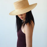 Cielo Hat in Tan Toquilla Straw - CLYDE