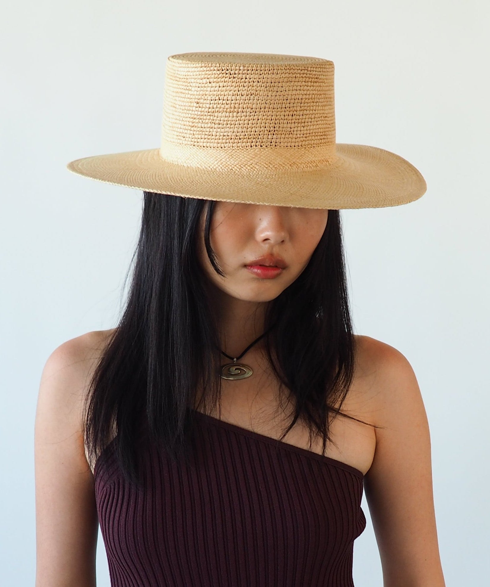 Cielo Hat in Tan Toquilla Straw - CLYDE