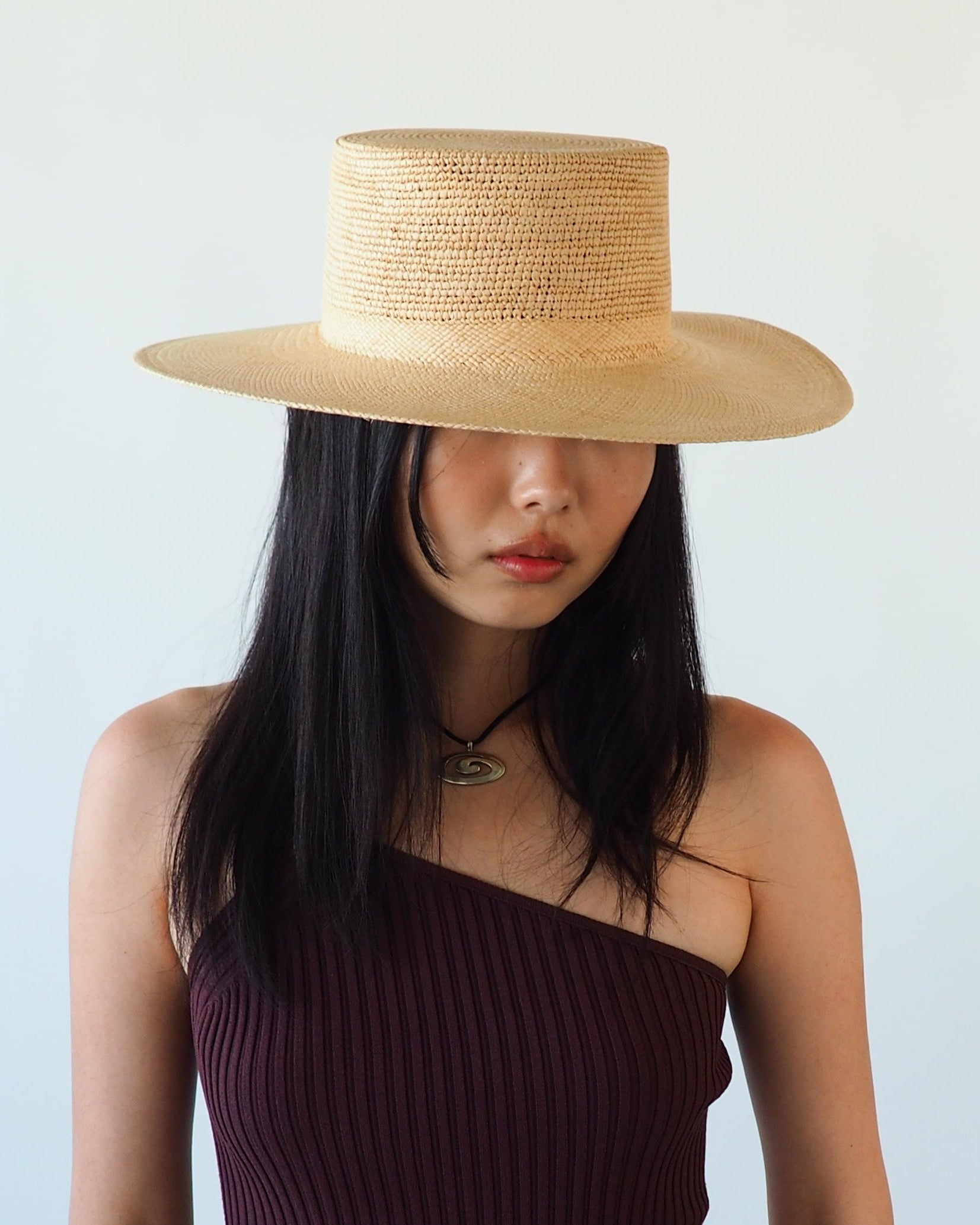Cielo Hat in Tan Toquilla Straw - CLYDE