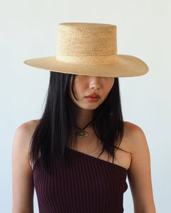 Cielo Hat in Tan Toquilla Straw - CLYDE