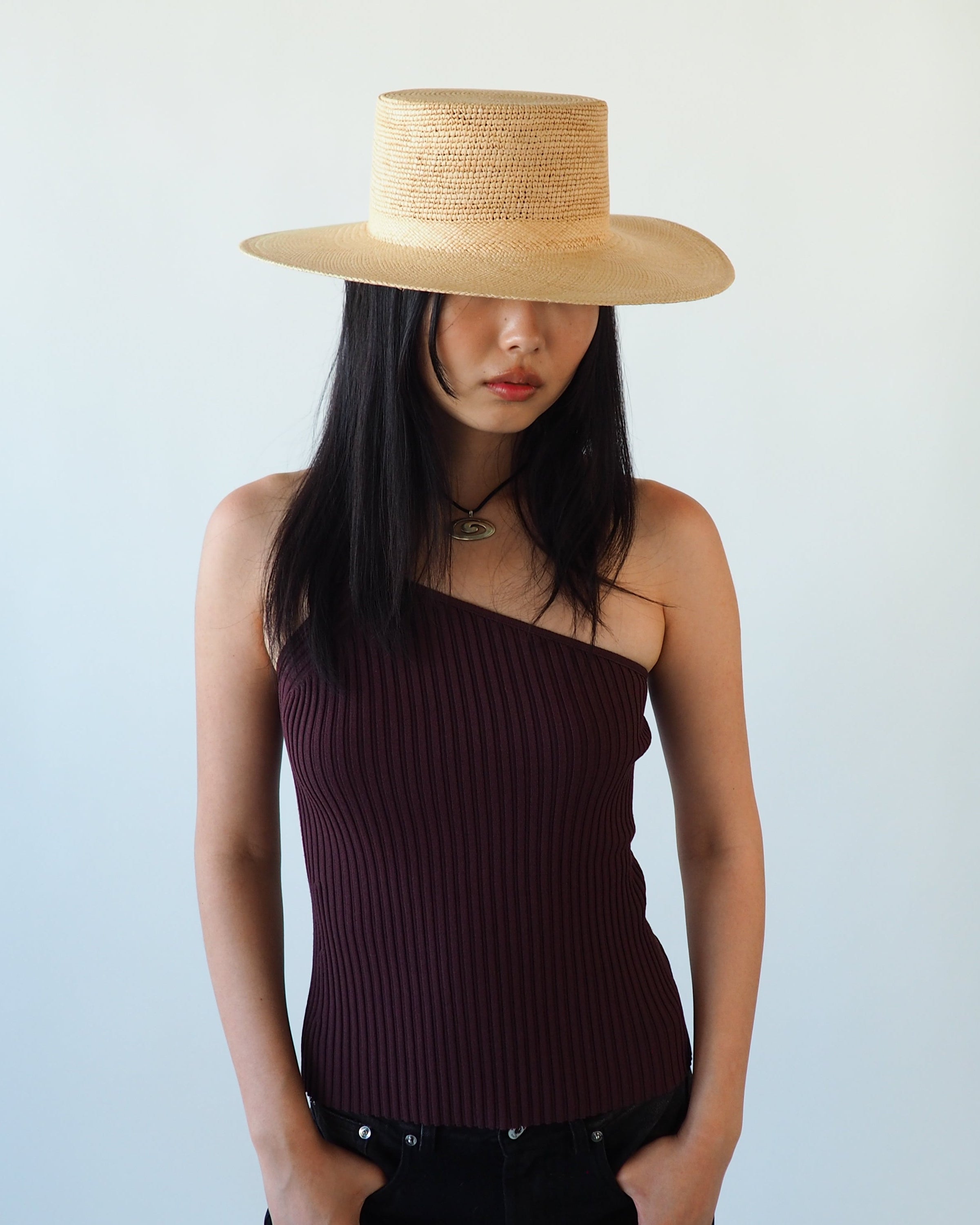 Cielo Hat in Tan Toquilla Straw - CLYDE
