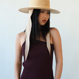 Cielo Hat w. Shade in Tan Toquilla Straw - CLYDE