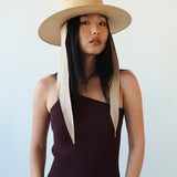 Cielo Hat w. Shade in Tan Toquilla Straw - CLYDE