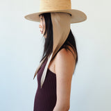 Cielo Hat w. Shade in Tan Toquilla Straw - CLYDE