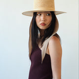 Cielo Hat w. Shade in Tan Toquilla Straw - CLYDE