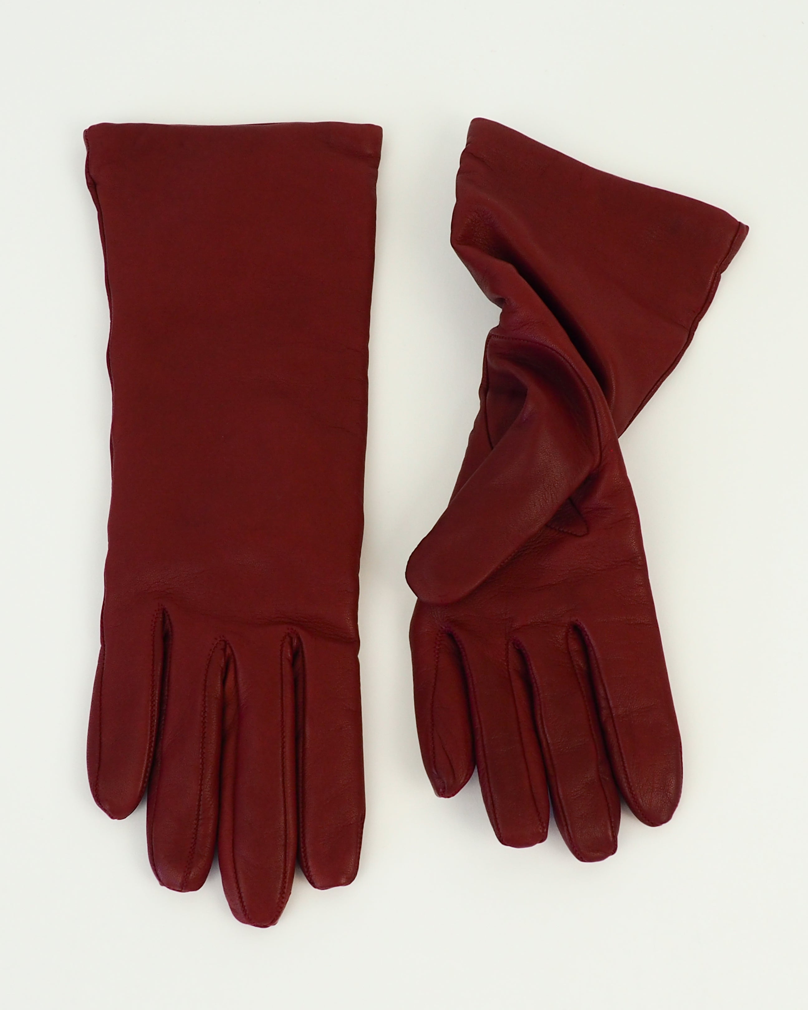 Classic Gloves in Crimson Nappa Lambskin - CLYDE